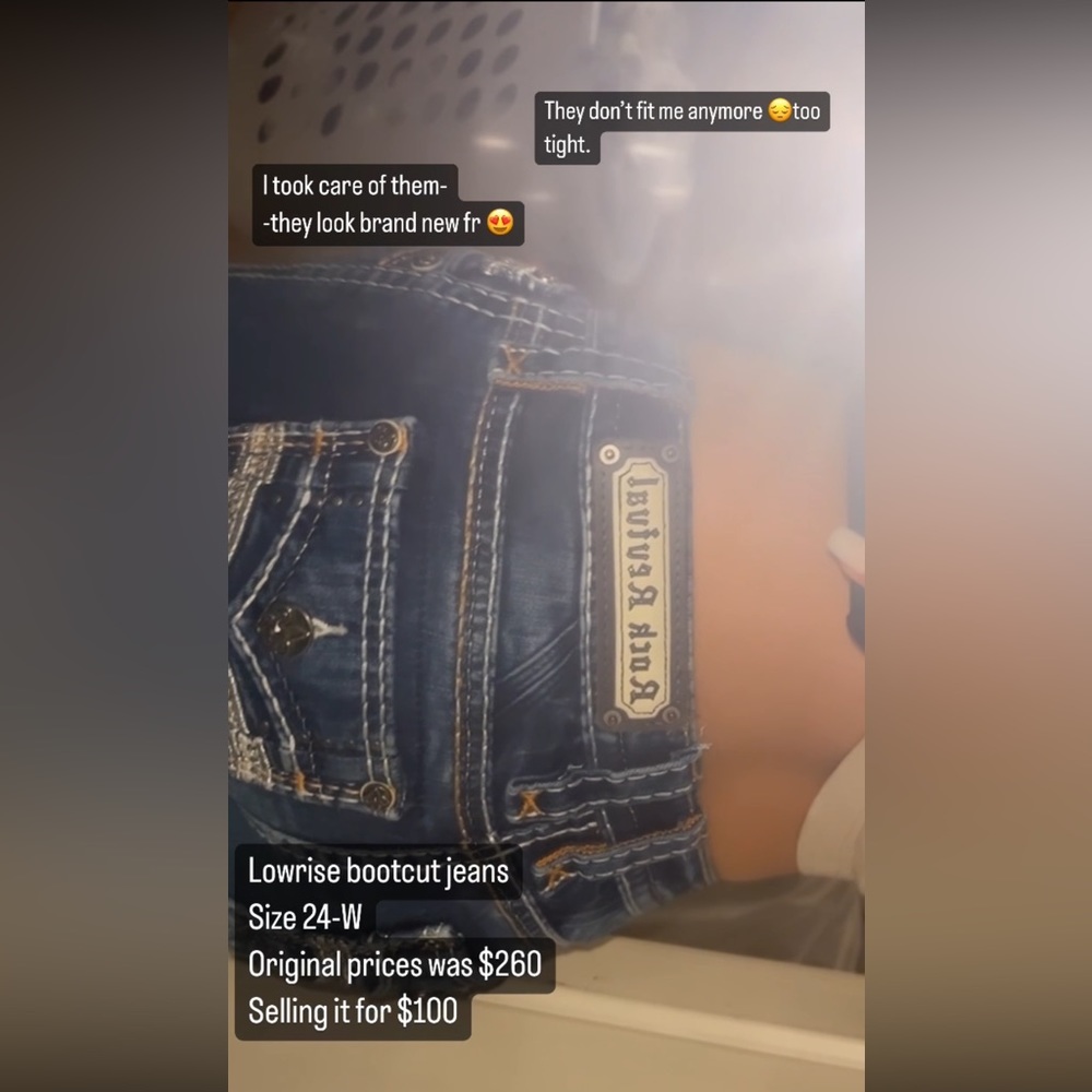 LOWRISE/ boot cut JEANS, SIZE 24w!